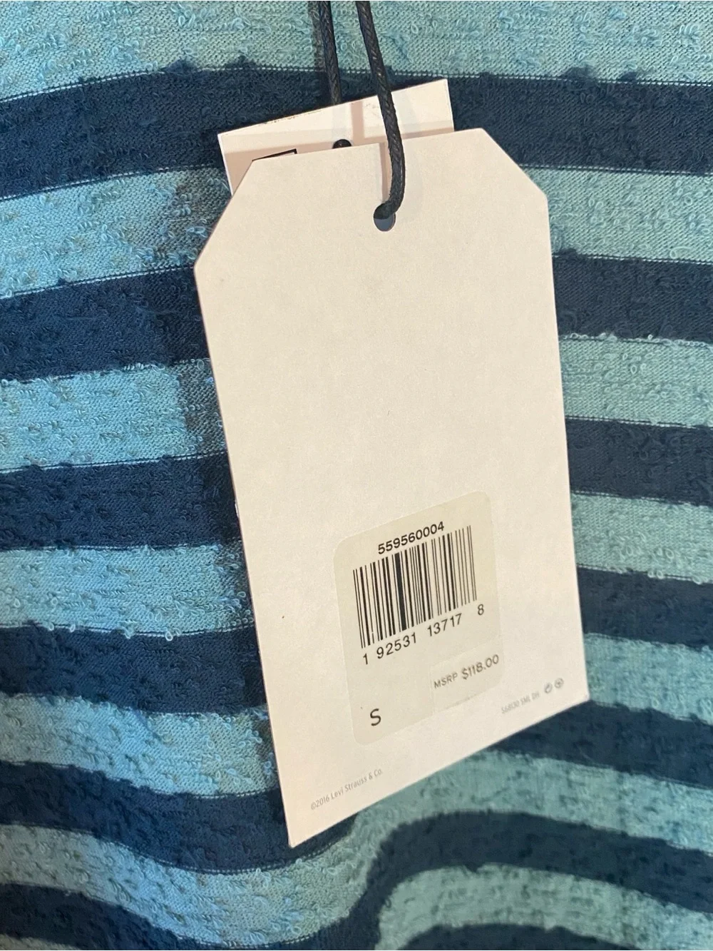 Levi’s Made And Crafted Blue Stripe Sweater Made In Portugal $118 - Men’s Small